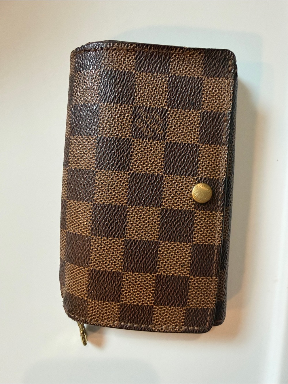Louis Vuitton Brown Checkered Phone Wallet Case - Brand Unspecified